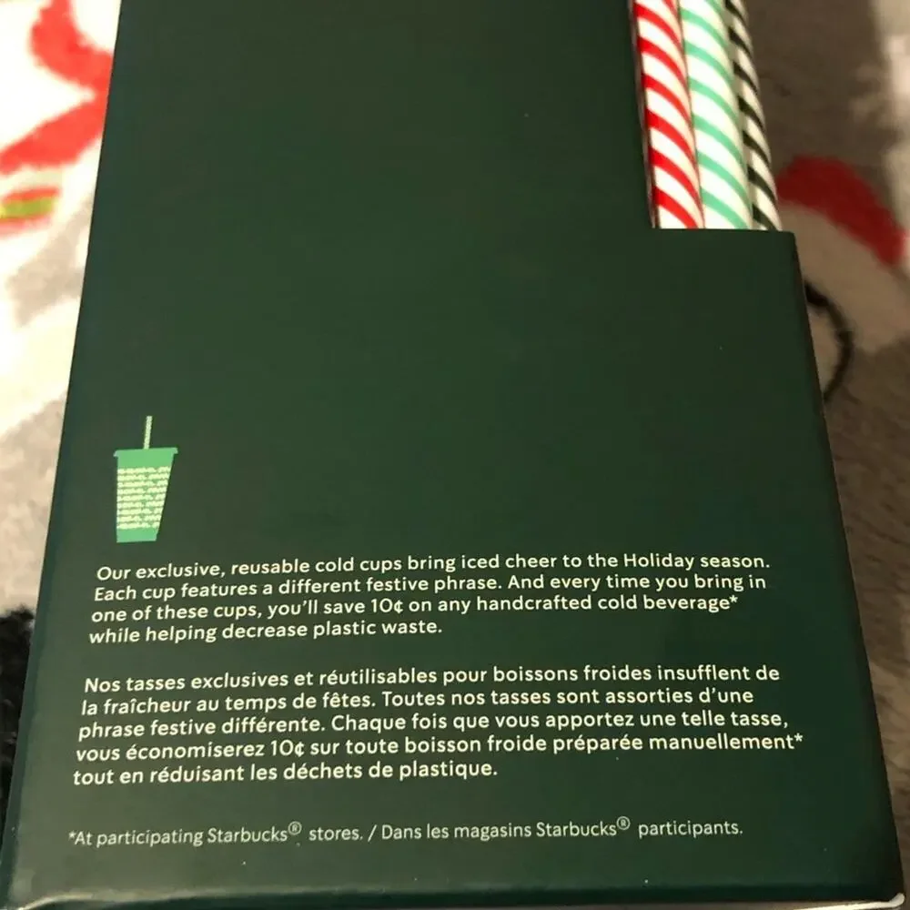 Starbucks 2019 Holiday Cold Cup Set 5 Pack 24oz Limited Edition NWT Rare Box
